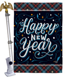 Bring New Year - New Year Winter Vertical Impressions Decorative Flags HG192238 Made In USA