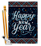 Bring New Year - New Year Winter Vertical Impressions Decorative Flags HG192238 Made In USA