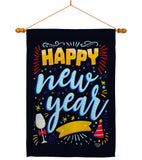 It New Year - New Year Winter Vertical Impressions Decorative Flags HG192252 Made In USA