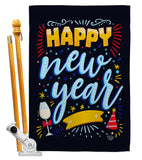 It New Year - New Year Winter Vertical Impressions Decorative Flags HG192252 Made In USA