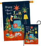 New Year Happy Place - New Year Winter Vertical Impressions Decorative Flags HG130294 Made In USA