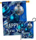 New Year Ornaments - New Year Winter Vertical Impressions Decorative Flags HG137367 Made In USA