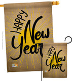 Happy New Year - New Year Winter Vertical Impressions Decorative Flags HG191048 Made In USA