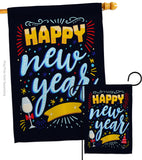 It New Year - New Year Winter Vertical Impressions Decorative Flags HG192252 Made In USA