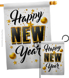 Happy New Year - New Year Winter Vertical Impressions Decorative Flags HG192295 Made In USA