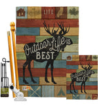 Outdoor Life Is Best - Outdoor Nature Vertical Impressions Decorative Flags HG109051 Made In USA