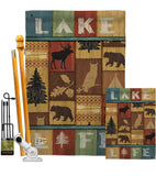 Lake Life - Outdoor Nature Vertical Impressions Decorative Flags HG109055 Made In USA