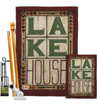 Lake House - Outdoor Nature Vertical Impressions Decorative Flags HG109057 Made In USA