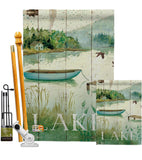 At the Lakeside - Outdoor Nature Vertical Impressions Decorative Flags HG109068 Made In USA