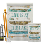 Life At The Lake - Outdoor Nature Vertical Impressions Decorative Flags HG109071 Made In USA