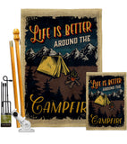 Better Campfire - Outdoor Nature Vertical Impressions Decorative Flags HG109079 Made In USA