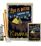 Better Campfire - Outdoor Nature Vertical Impressions Decorative Flags HG109079 Made In USA