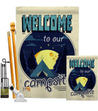 Welcome Campsite - Outdoor Nature Vertical Impressions Decorative Flags HG137061 Made In USA