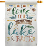 Love You To the Lake - Outdoor Nature Vertical Impressions Decorative Flags HG109049 Made In USA