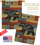 Cabin Sweet Cabin - Outdoor Nature Vertical Impressions Decorative Flags HG109052 Made In USA