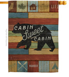 Cabin Sweet Cabin - Outdoor Nature Vertical Impressions Decorative Flags HG109052 Made In USA