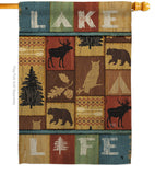 Lake Life - Outdoor Nature Vertical Impressions Decorative Flags HG109055 Made In USA