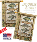 Fishing Adventures - Outdoor Nature Vertical Impressions Decorative Flags HG109056 Made In USA