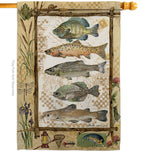 Fishing Adventures - Outdoor Nature Vertical Impressions Decorative Flags HG109056 Made In USA