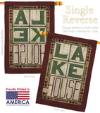 Lake House - Outdoor Nature Vertical Impressions Decorative Flags HG109057 Made In USA