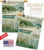 At the Lakeside - Outdoor Nature Vertical Impressions Decorative Flags HG109068 Made In USA