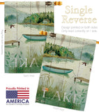 At the Lakeside - Outdoor Nature Vertical Impressions Decorative Flags HG109068 Made In USA