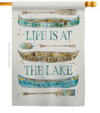 Life At The Lake - Outdoor Nature Vertical Impressions Decorative Flags HG109071 Made In USA