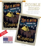 Better Campfire - Outdoor Nature Vertical Impressions Decorative Flags HG109079 Made In USA