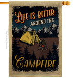 Better Campfire - Outdoor Nature Vertical Impressions Decorative Flags HG109079 Made In USA