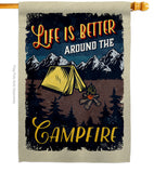 Better Campfire - Outdoor Nature Vertical Impressions Decorative Flags HG109079 Made In USA