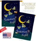 Summer Fireflies - Outdoor Nature Vertical Impressions Decorative Flags HG137030 Made In USA