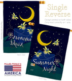 Summer Fireflies - Outdoor Nature Vertical Impressions Decorative Flags HG137030 Made In USA