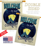 Welcome Campsite - Outdoor Nature Vertical Impressions Decorative Flags HG137061 Made In USA