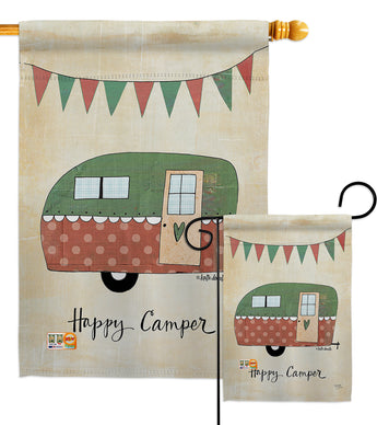 Camper - Outdoor Nature Vertical Impressions Decorative Flags HG109046 Made In USA