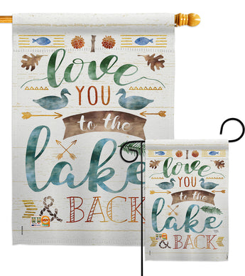 Love You To the Lake - Outdoor Nature Vertical Impressions Decorative Flags HG109049 Made In USA