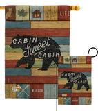 Cabin Sweet Cabin - Outdoor Nature Vertical Impressions Decorative Flags HG109052 Made In USA