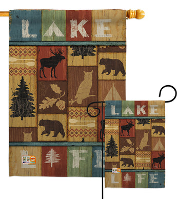 Lake Life - Outdoor Nature Vertical Impressions Decorative Flags HG109055 Made In USA