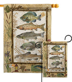 Fishing Adventures - Outdoor Nature Vertical Impressions Decorative Flags HG109056 Made In USA