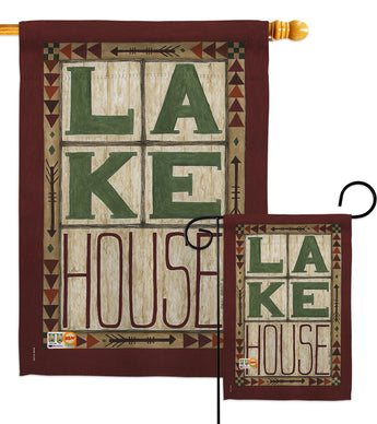 Lake House - Outdoor Nature Vertical Impressions Decorative Flags HG109057 Made In USA