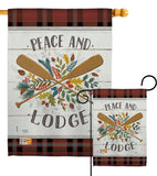 Peace And Lodge - Outdoor Nature Vertical Impressions Decorative Flags HG109074 Made In USA