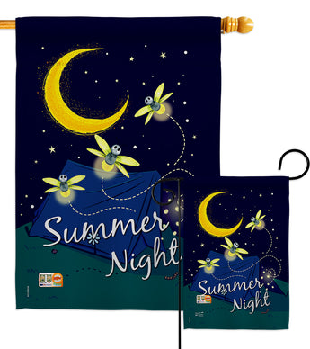 Summer Fireflies - Outdoor Nature Vertical Impressions Decorative Flags HG137030 Made In USA