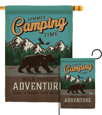 Adventure Camping - Outdoor Nature Vertical Impressions Decorative Flags HG137223 Made In USA