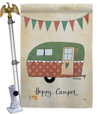 Camper - Outdoor Nature Vertical Impressions Decorative Flags HG109046 Made In USA