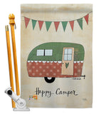 Camper - Outdoor Nature Vertical Impressions Decorative Flags HG109046 Made In USA