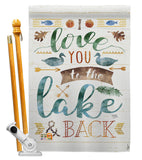 Love You To the Lake - Outdoor Nature Vertical Impressions Decorative Flags HG109049 Made In USA