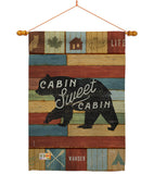 Cabin Sweet Cabin - Outdoor Nature Vertical Impressions Decorative Flags HG109052 Made In USA