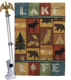 Lake Life - Outdoor Nature Vertical Impressions Decorative Flags HG109055 Made In USA