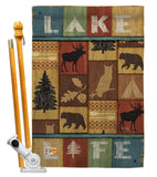 Lake Life - Outdoor Nature Vertical Impressions Decorative Flags HG109055 Made In USA