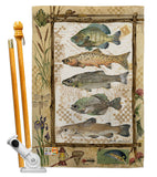 Fishing Adventures - Outdoor Nature Vertical Impressions Decorative Flags HG109056 Made In USA