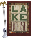 Lake House - Outdoor Nature Vertical Impressions Decorative Flags HG109057 Made In USA